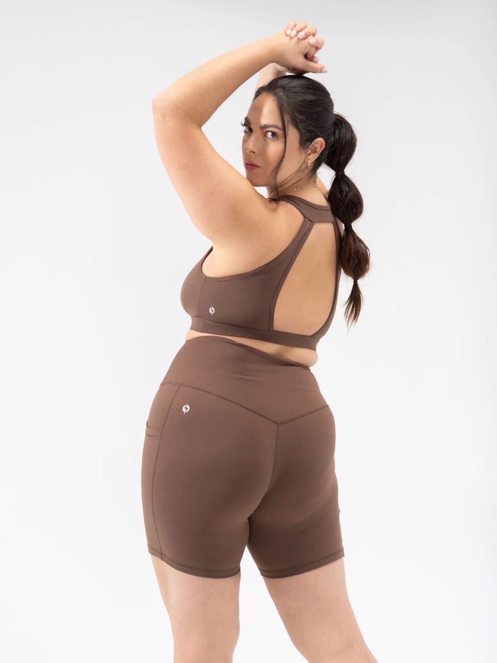 Pop Flex Mocha Matching Workout Set Size L/XL